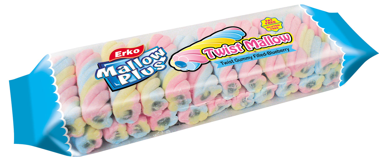 Erko Flat Bag Twist Mallow Jam Filling Blueberry 180g