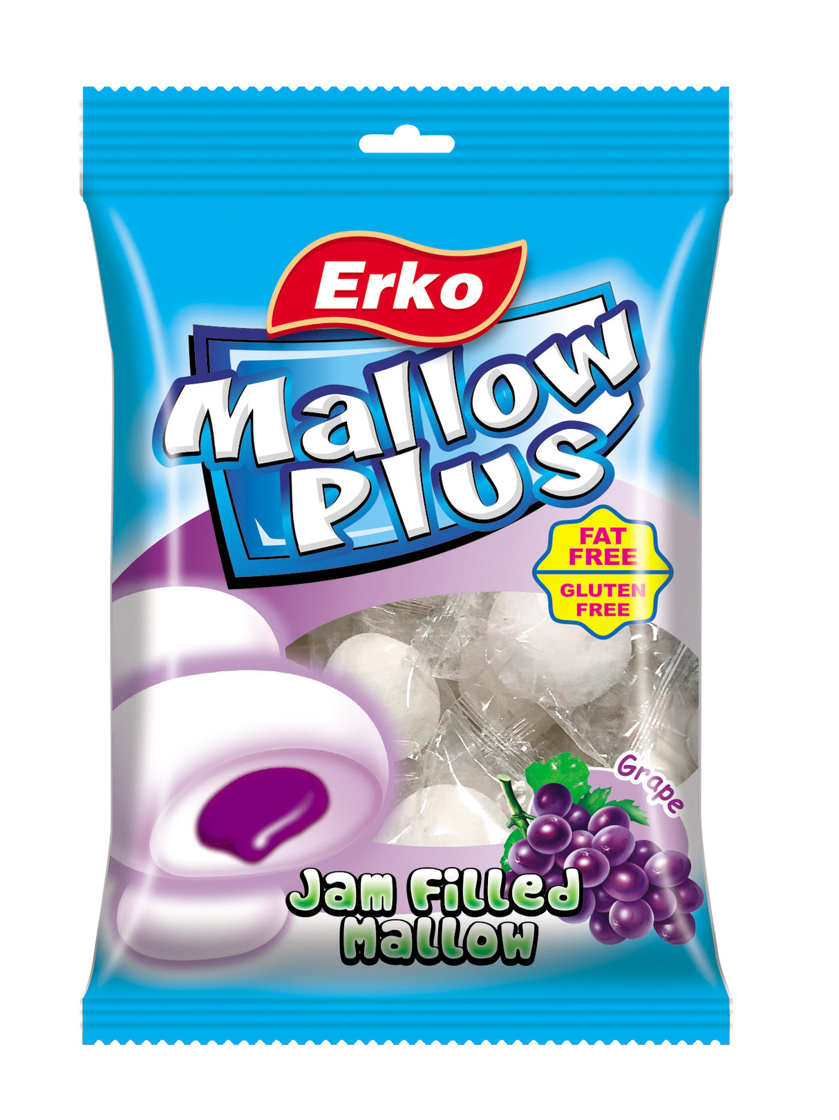 Erko Jam Filled Mallow Grape 80g