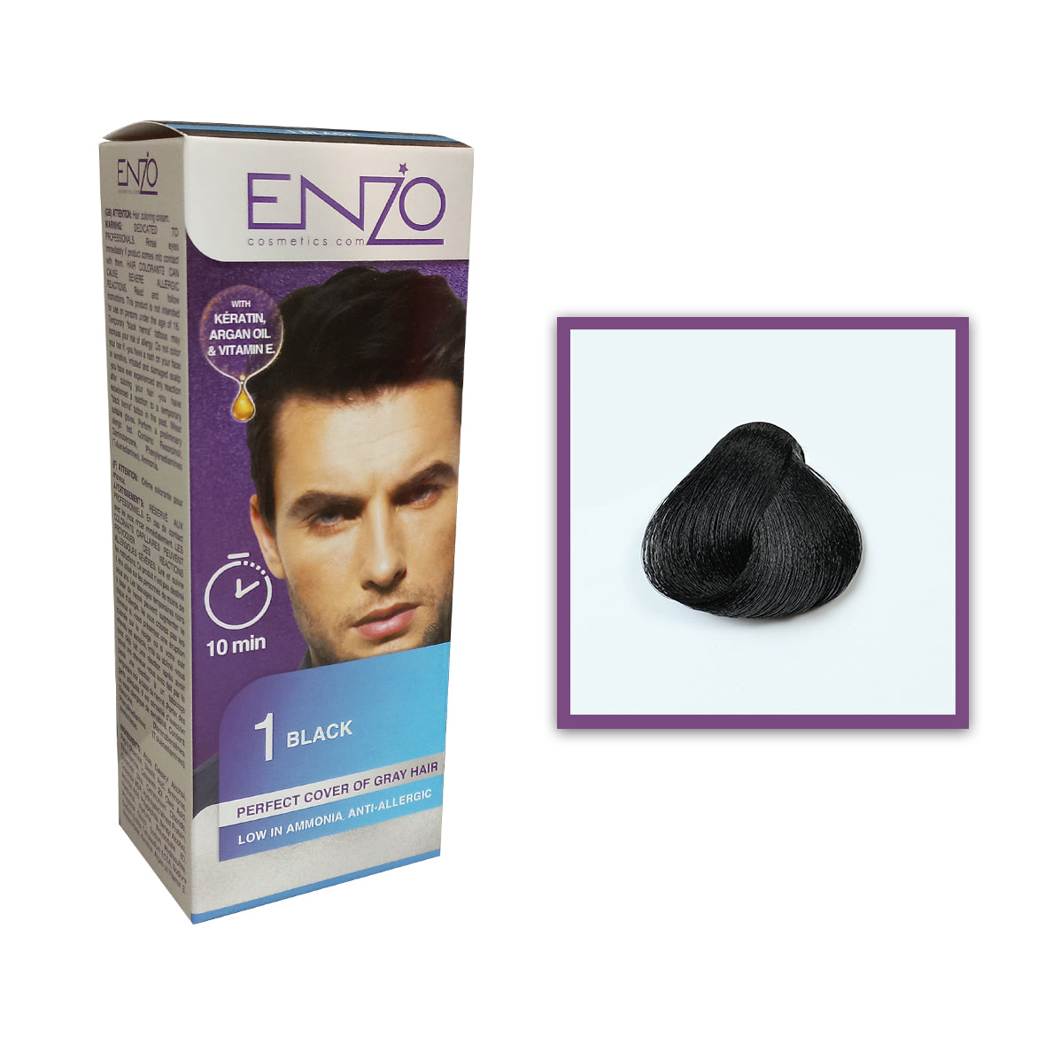 Enzo - Hair Color Men - Black 1