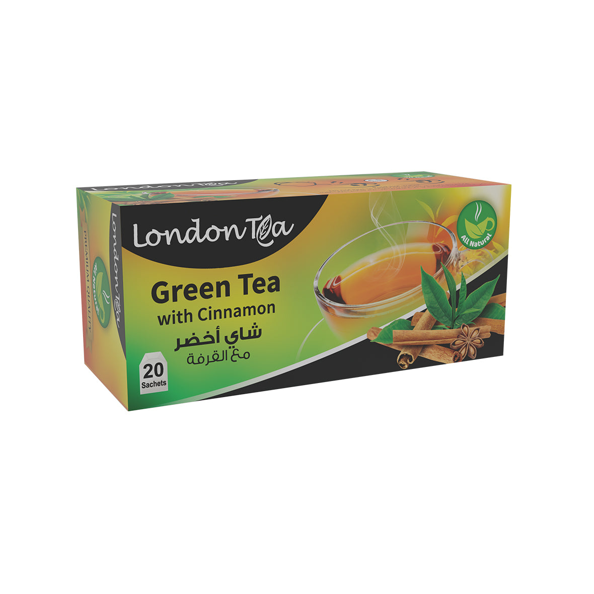 London Tea Green Tea & Cinnamon - 20 bags