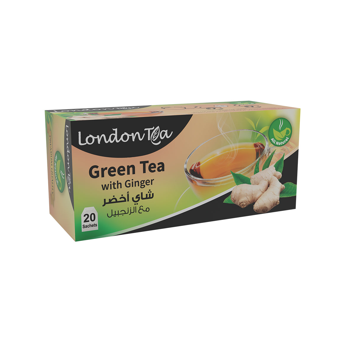 London Tea Green Tea & Ginger - 20 bags