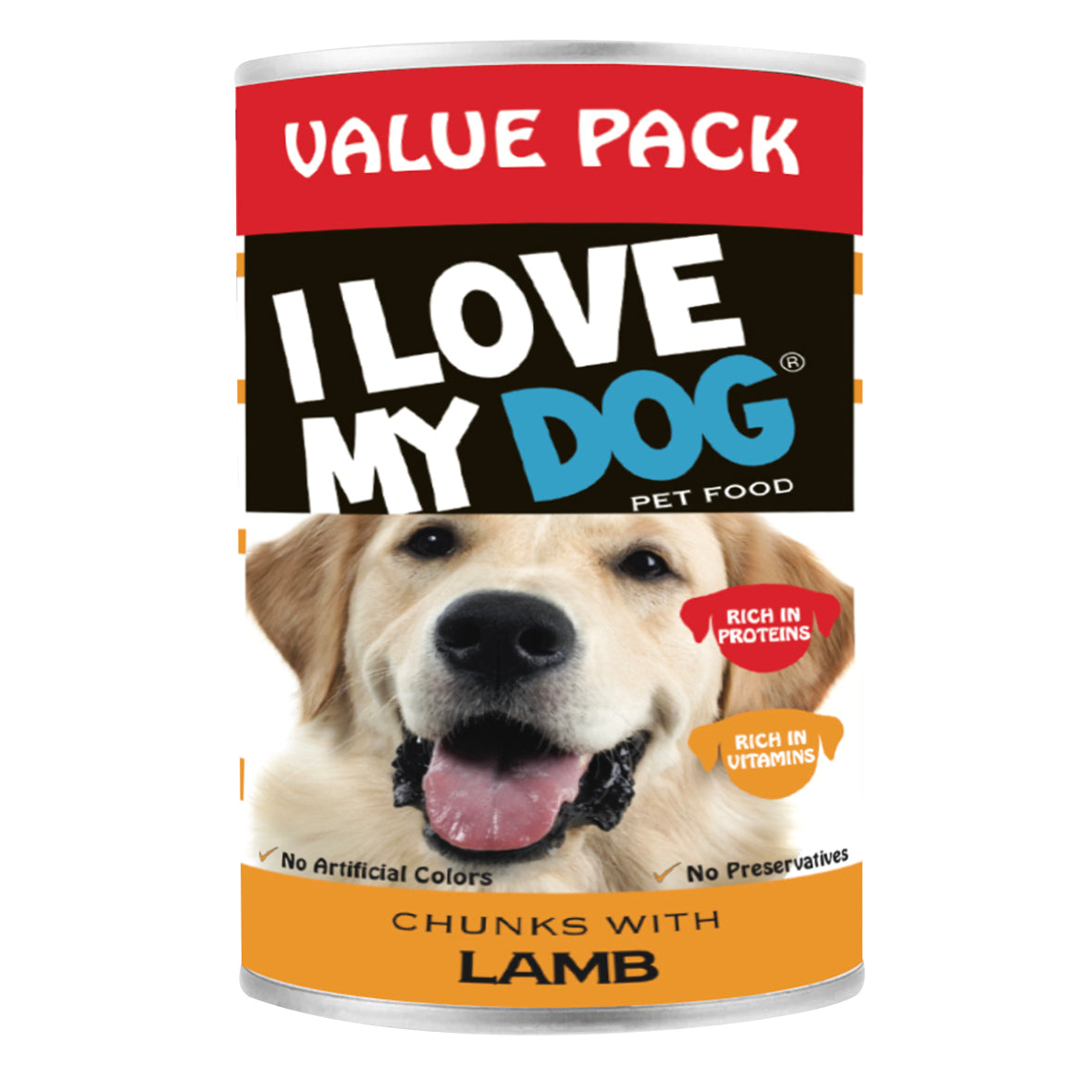 I Love my Dog Chunks with Lamb 1230g