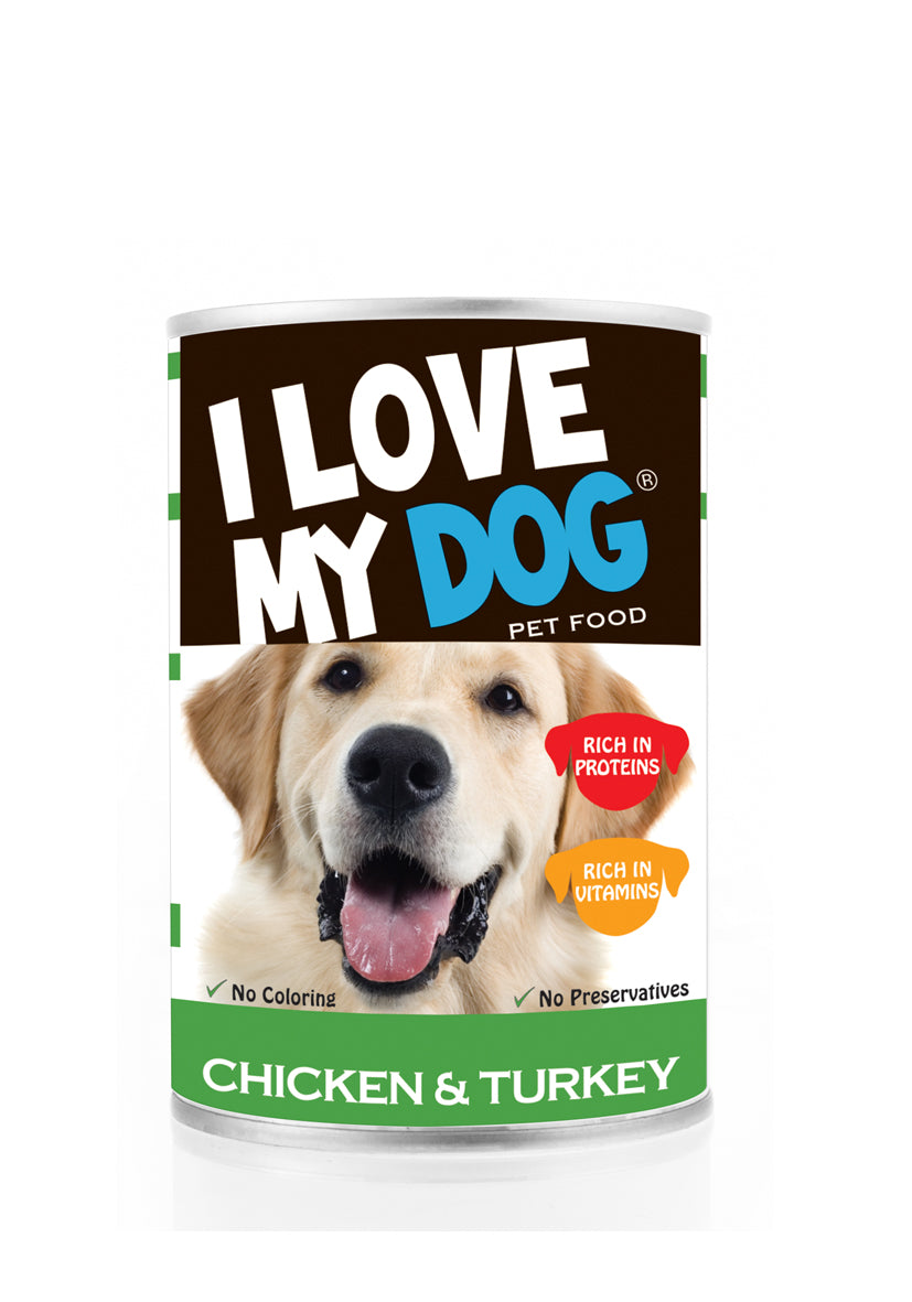 I Love my Dog Chunks with Turkey 400g