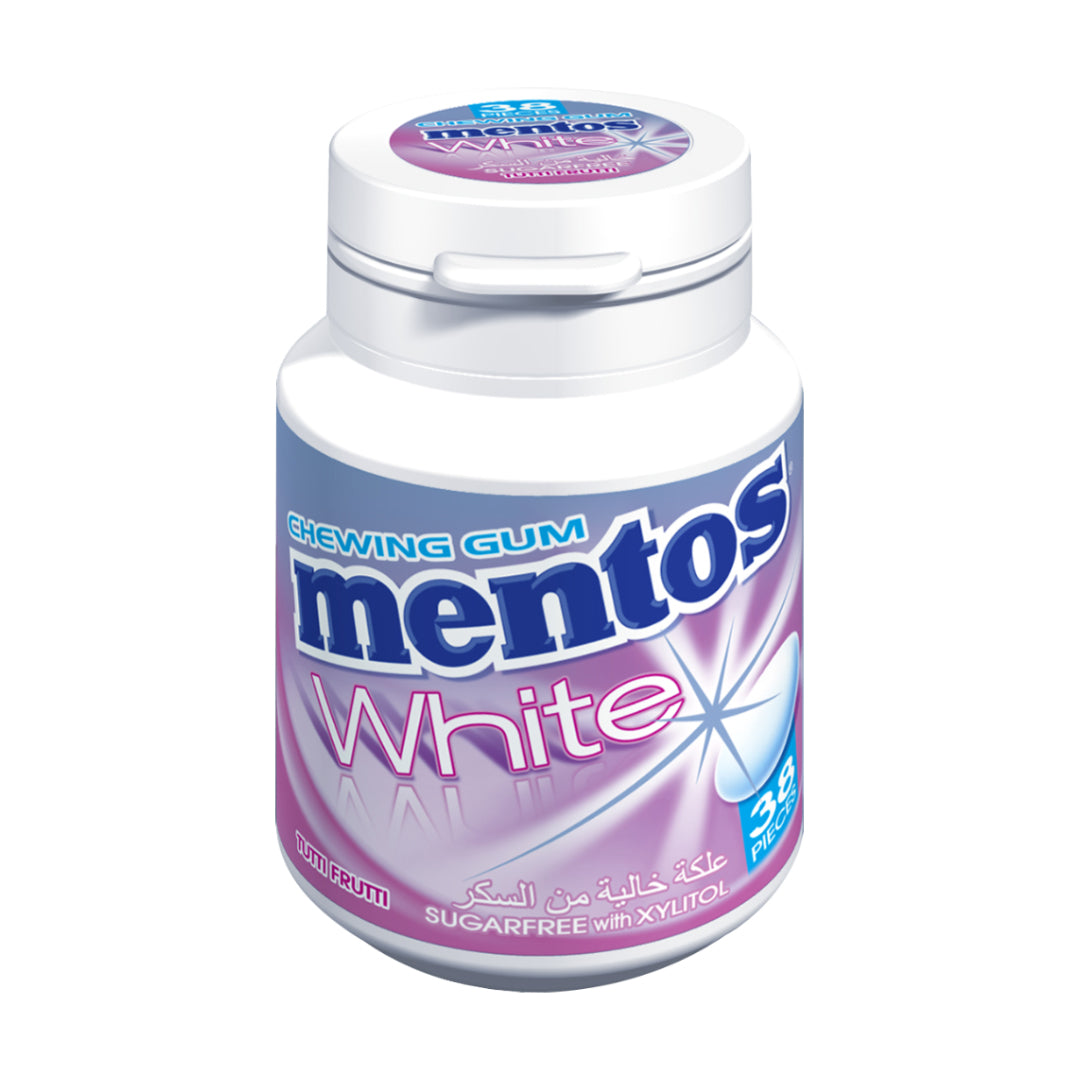 Mentos Gum White Tutti Frutti Sugar Free (38 Pieces)