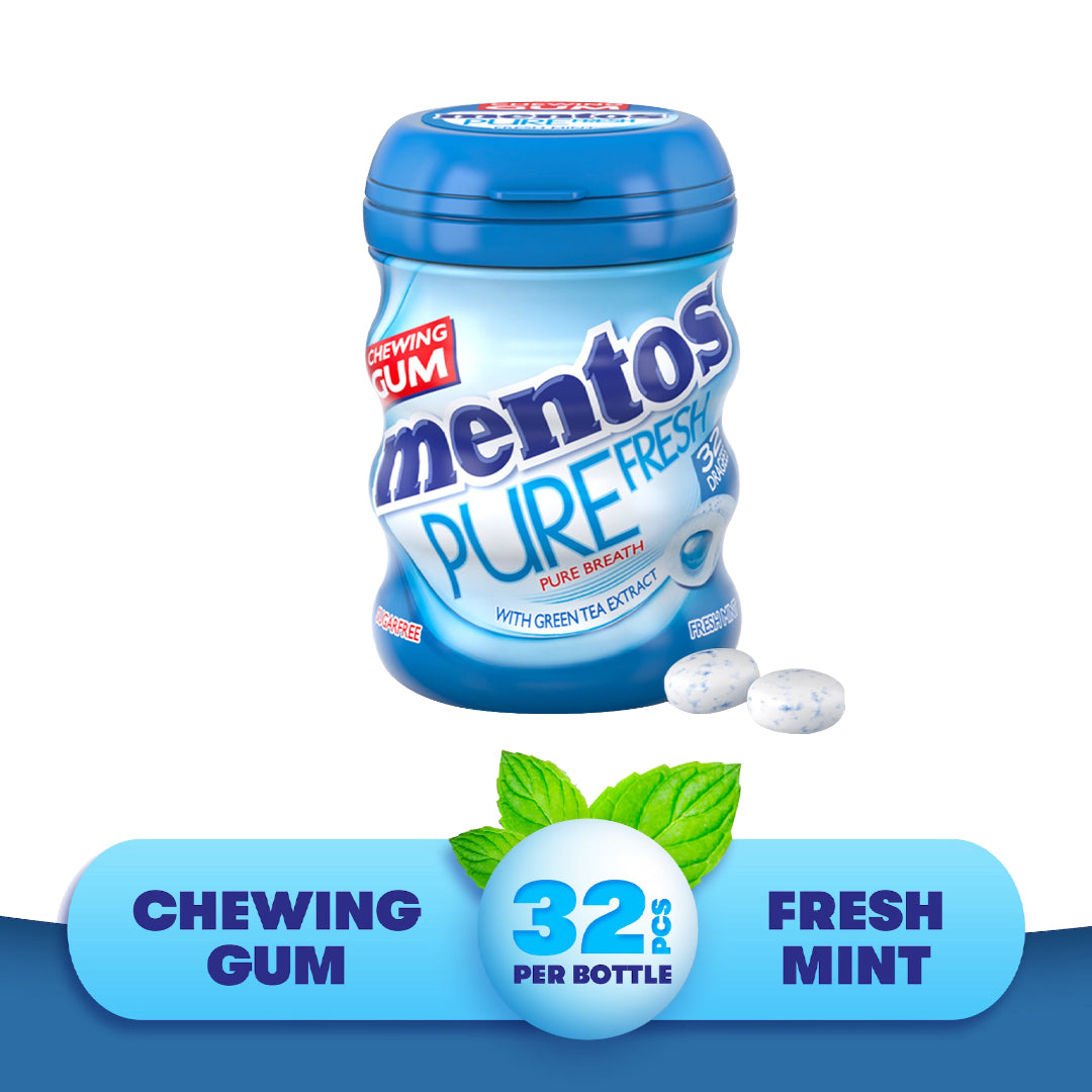 Mentos Gum Pure Fresh Fresh Mint (32 Pieces)