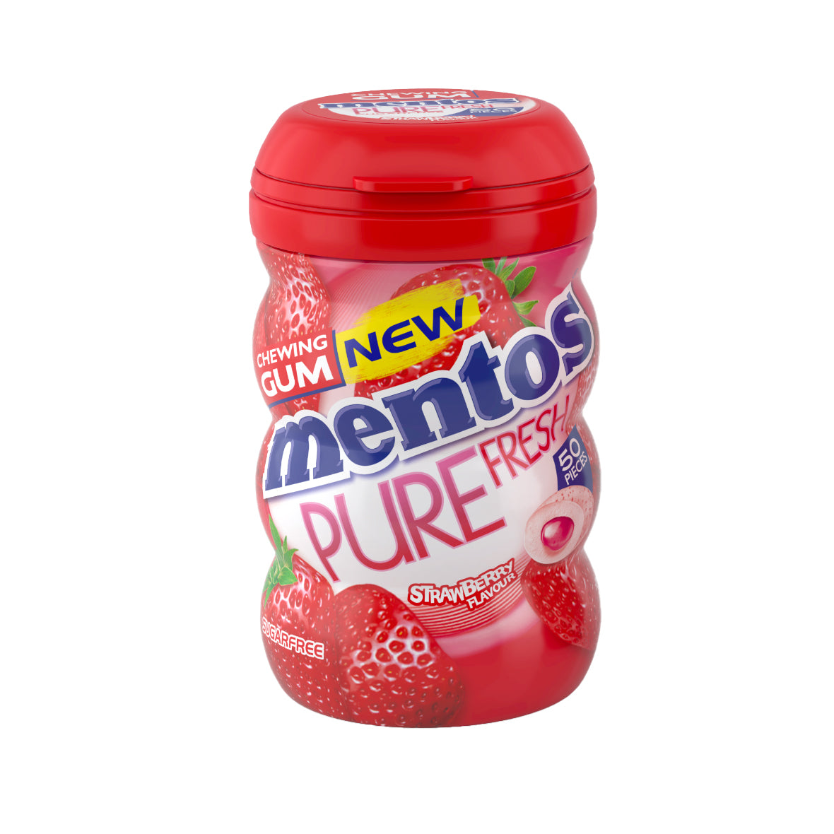 Mentos Gum Pure Fresh Strawberry (50 Pieces)