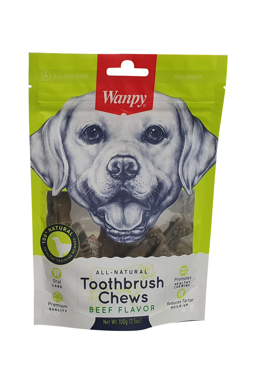 Wanpy Dog Toothbrush Chews (Beef Flavor) 100g