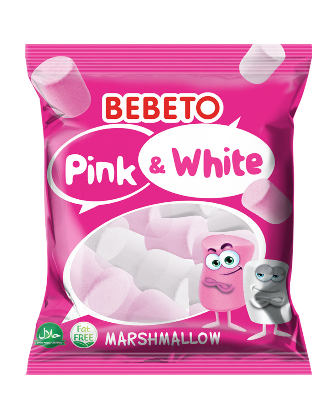 Bebeto Marshmallow Pink & White 135g