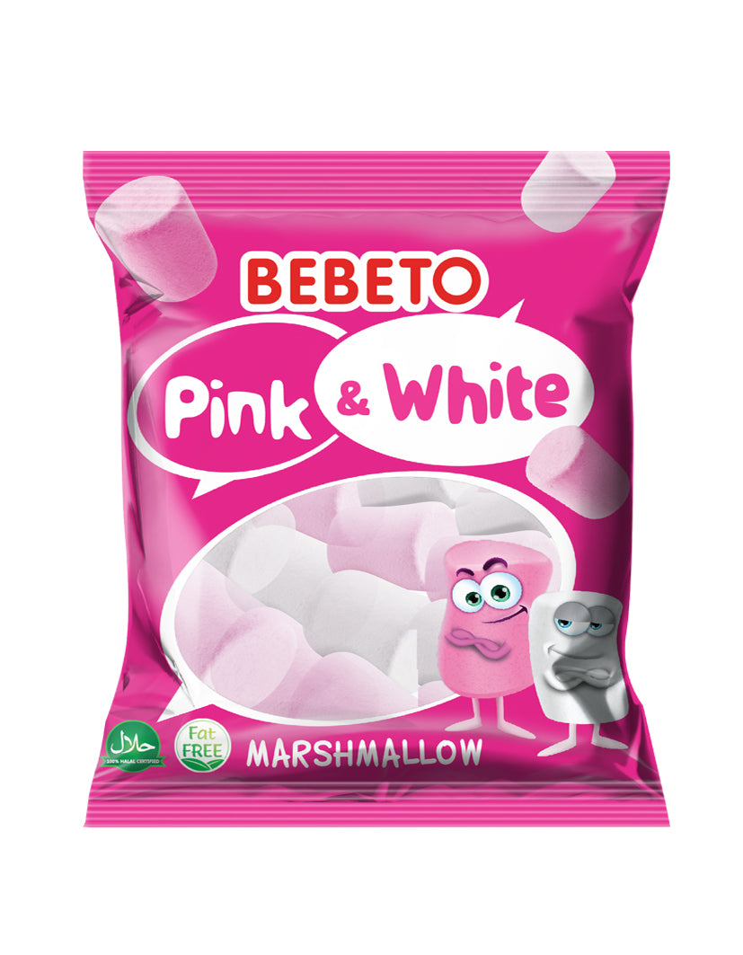 Bebeto Marshmallow Pink & White 60g