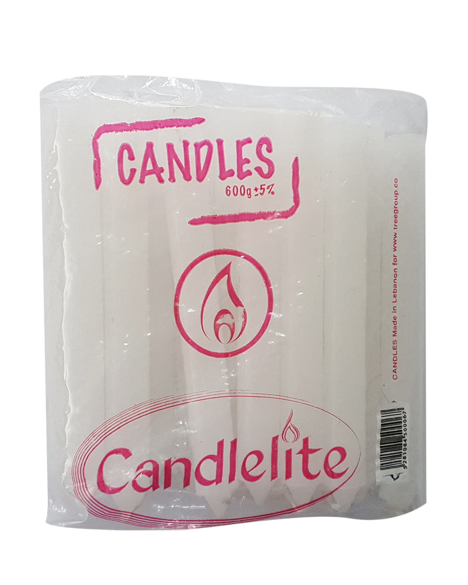 Candlelite White Candles 600g