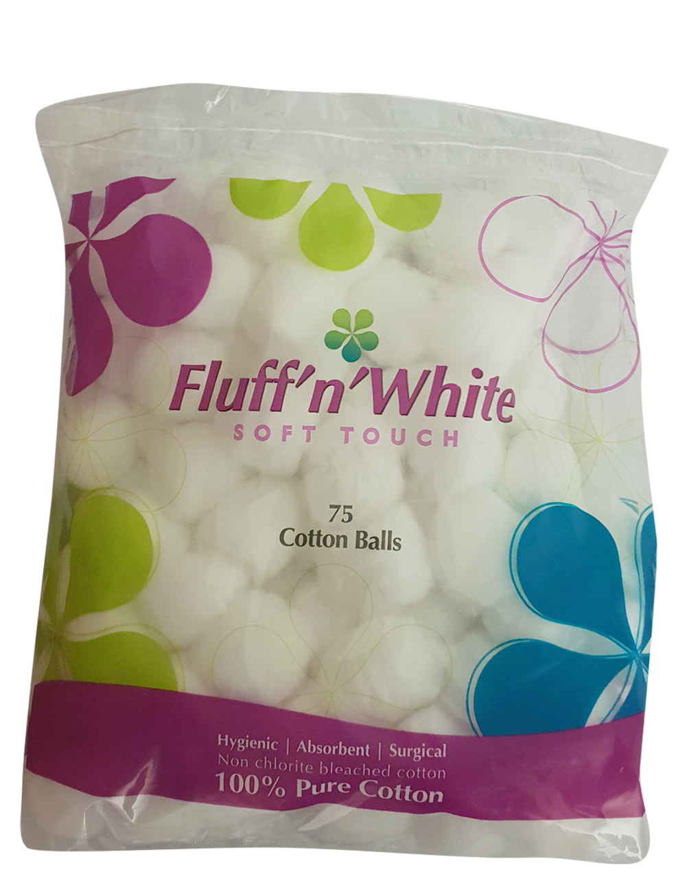 Fluff n White Cotton Round Balls 75s