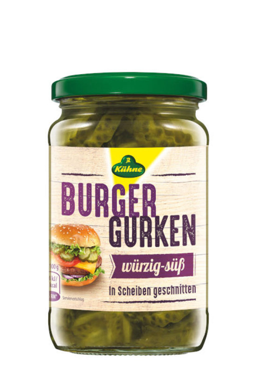 Kuhne Burger Gherkins 370ml